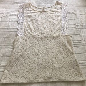 Cream lace blouse